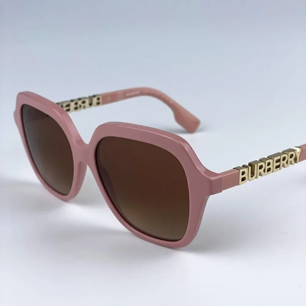 SALE! NEW Burberry BE4389 406113 Pink Brown Oversized Square Women Sunglasse